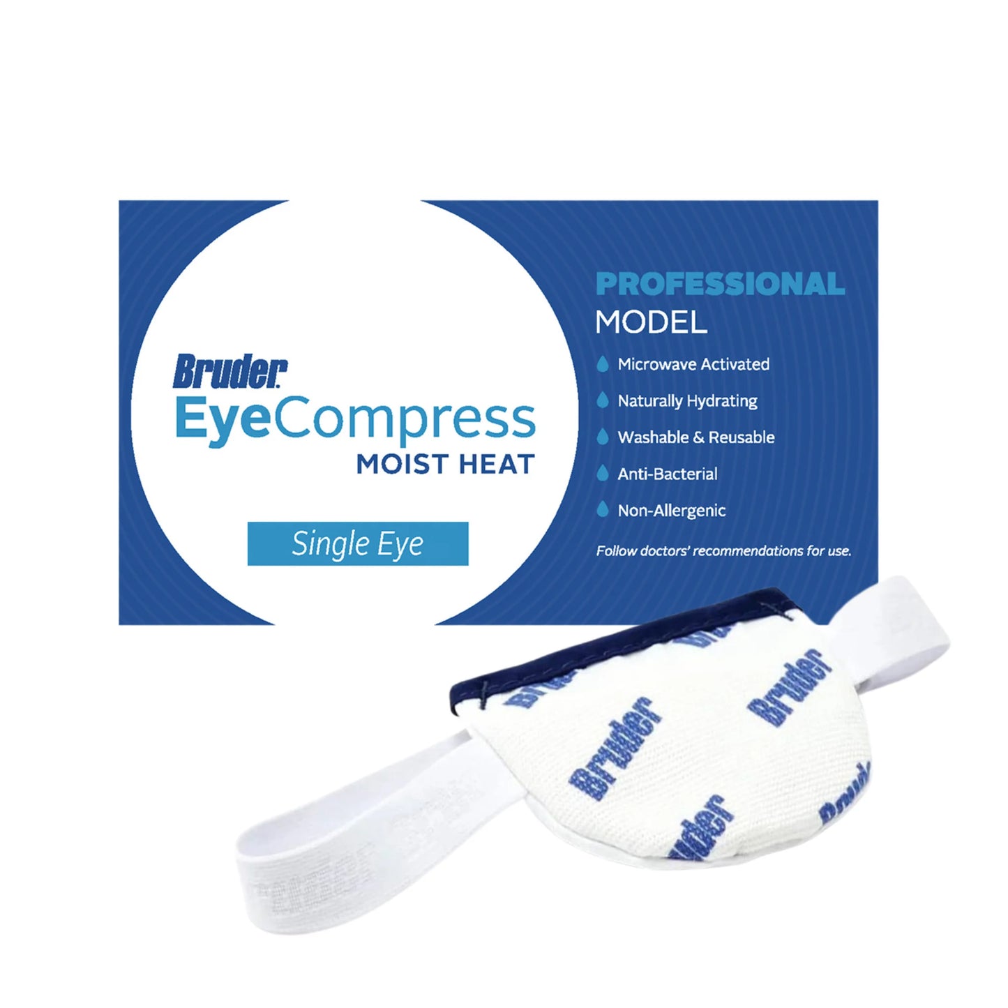 Bruder Single Eye Compress Moist Heat for dry eyes.