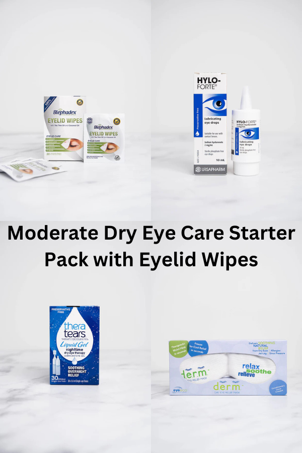 Moderate Dry Eye Care Starter Pack with Eyelid Wipes