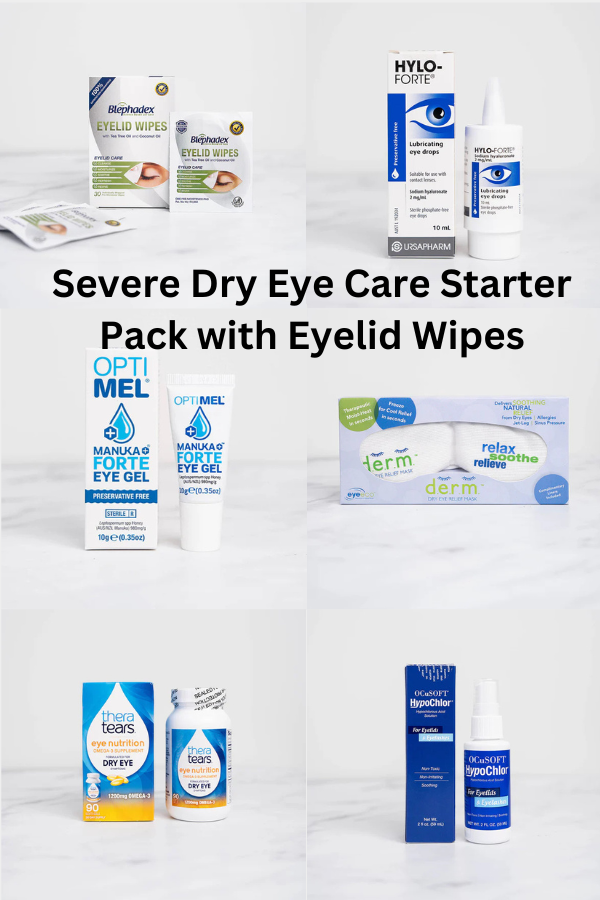 Severe Dry Eye Care Starter Pack with Eyelid Wipes