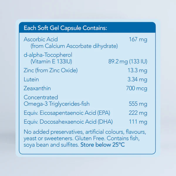 Macutec + Omega 3 - 90 Capsules