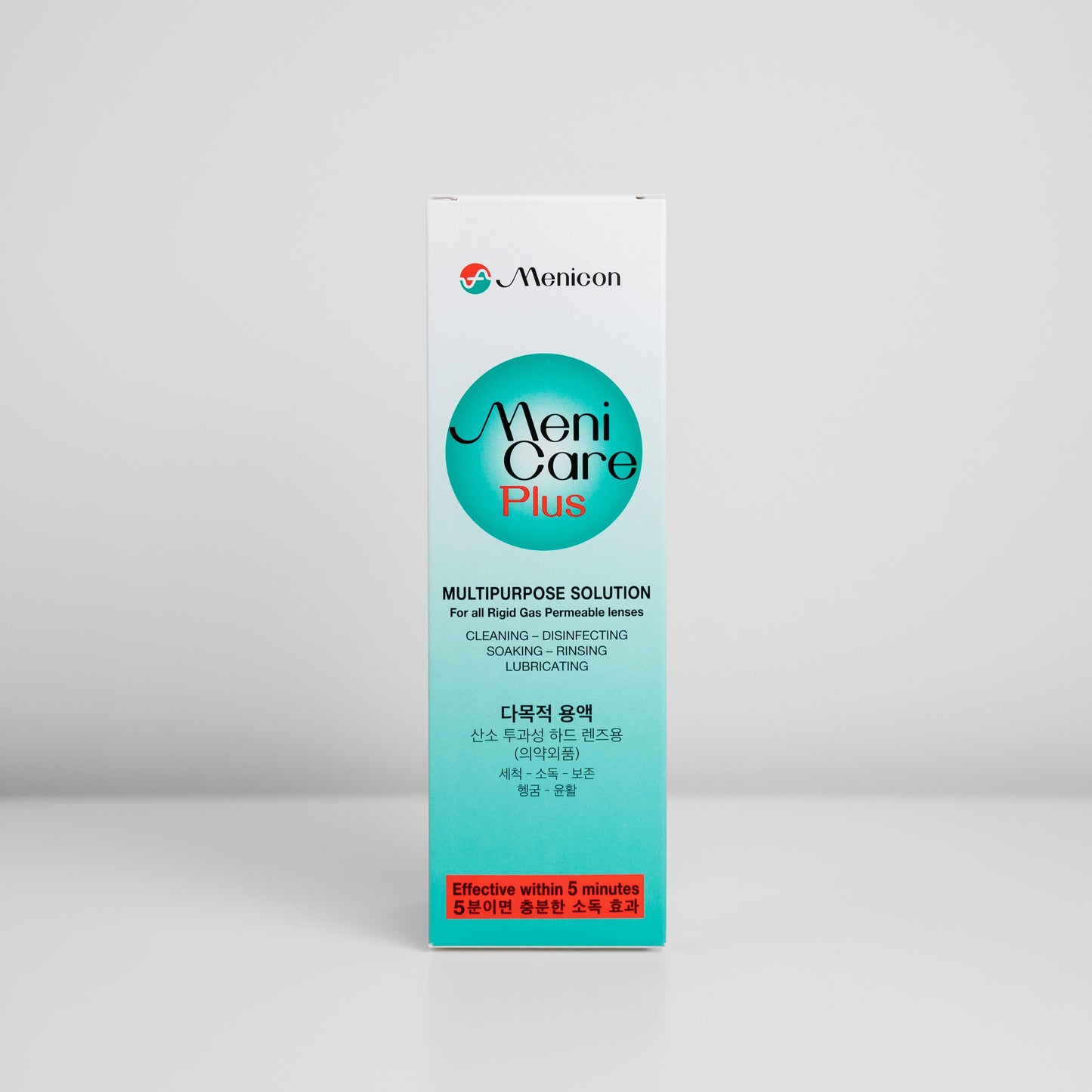 Menicare Plus 250 ml contact lens solution box