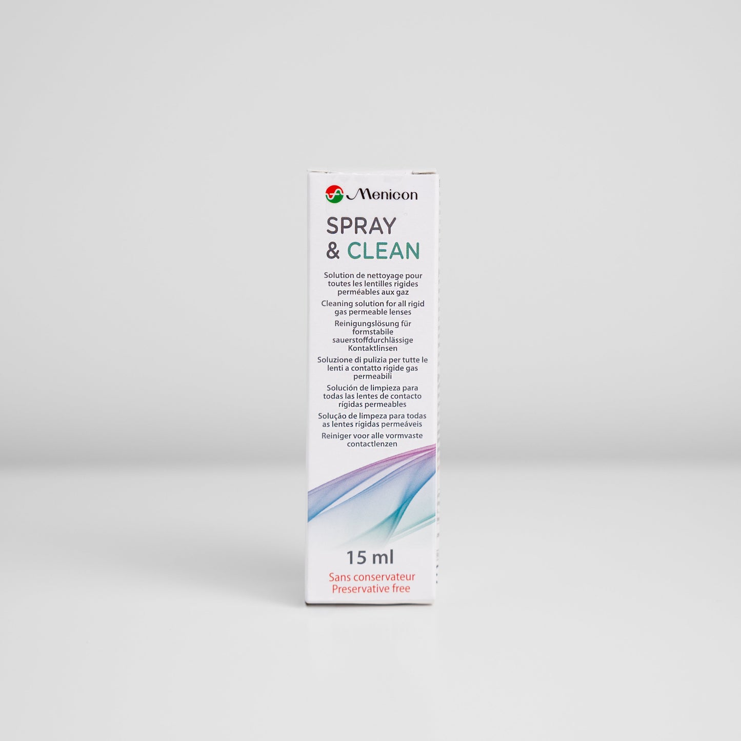 Menicon Spray & Clean Contact Lens Cleaner 15ml box