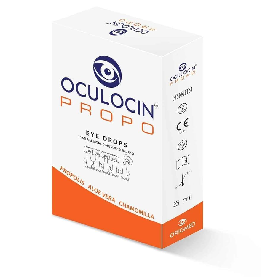 Oculocin Propo eye drops packaging on a white background