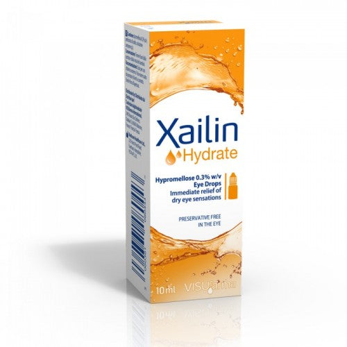 Xailin Hydrate Eye Drops offer soothing moisture and protection for dry eyes, providing instant comfort and relief.