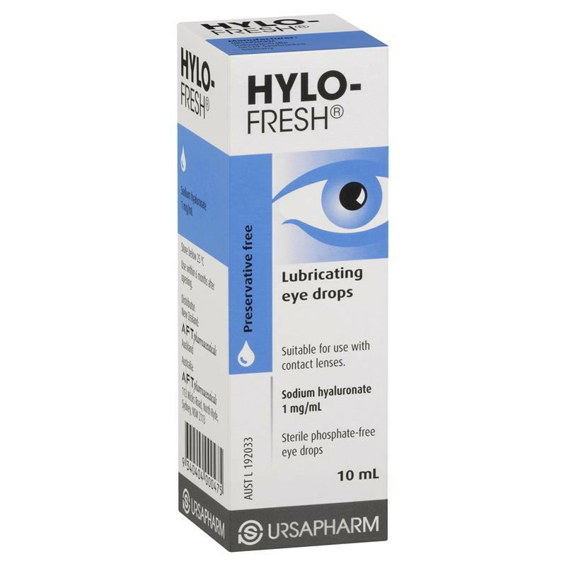 A 10ml bottle of Hylo Fresh which is a lubricating eye drops for dry or irritated eyes.