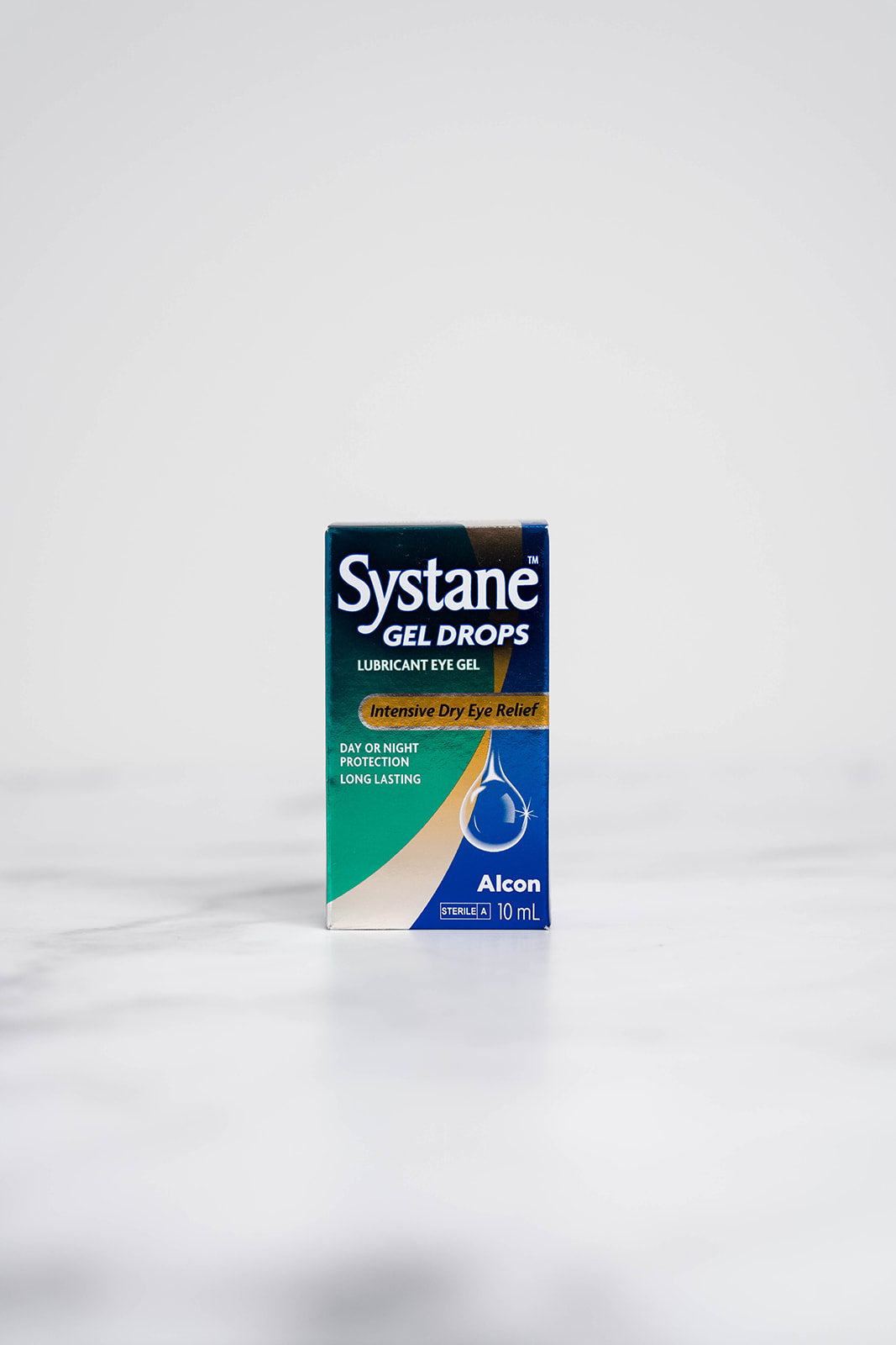 A box of Systane Gel Drops for Dry Eyes.