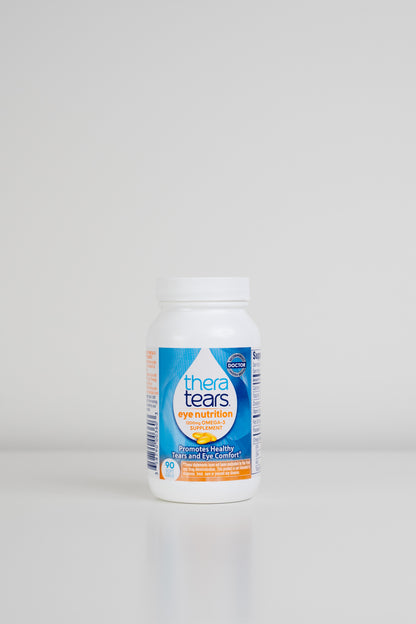Thera Tears bottle on a white background
