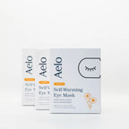 3 boxes of Aelo Self-Heating Eye Masks for tired, dry stressed eyes.