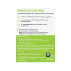 Biorevive eye care wipes packaging with text and branding on a white background