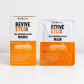 A box and sachet of BioRevive Revive Eyes Self-Warming Steam Eye Masks to relieve and soothe dry tired eyes. 