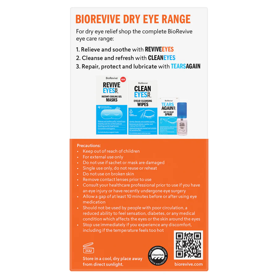 Biorevive Revive Eyes Self-Warming Steam Masks - 5 pack