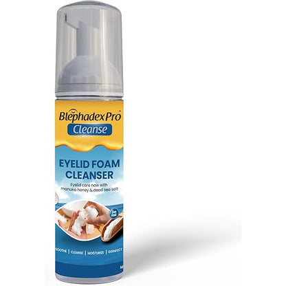 Blephadex Pro Cleanse Eyelid Foam Cleanser on a white background