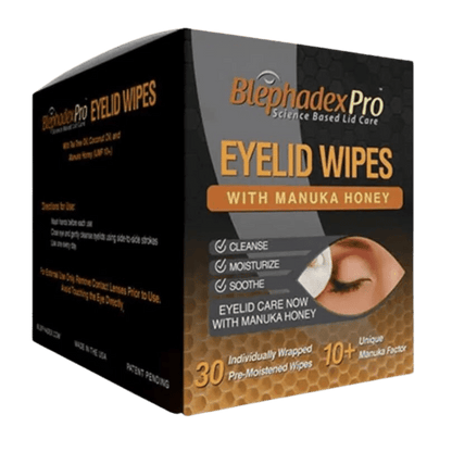 Blephadex Pro Eyelid Wipes with Manuka Honey