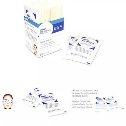 Box of Bruder Eylid Sheets with packaging and instructions on a white background.