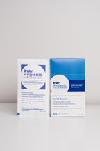 A box of Bruder Hygienic Eyelid Sheets on a white background to be used with a warm eye compress