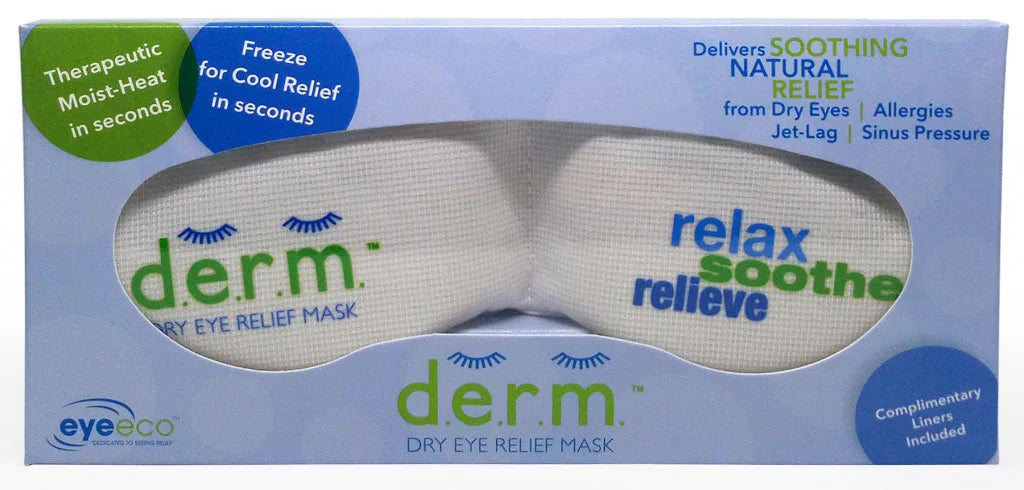 Close up of DERM Dry Eye Relief Mask