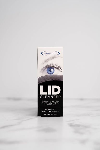 The Eye Doctor Lid Cleanser 100ml packaging for eyelid hygiene.