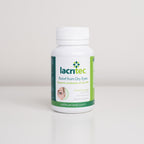 Lacritec supplement bottle for dry eyes on a white background