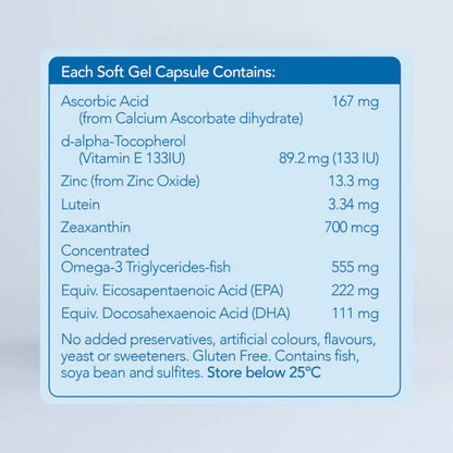 Macutec + Omega 3 - 90 Capsules