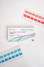 Menicon Progent contact lens care product packaging on a white background