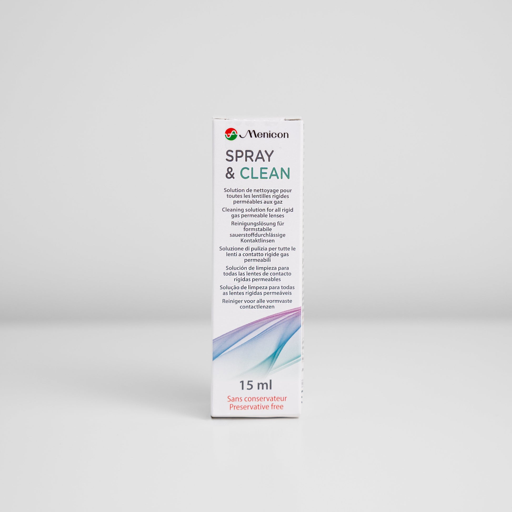 Menicon Spray & Clean Contact Lens Cleaner 15ml box