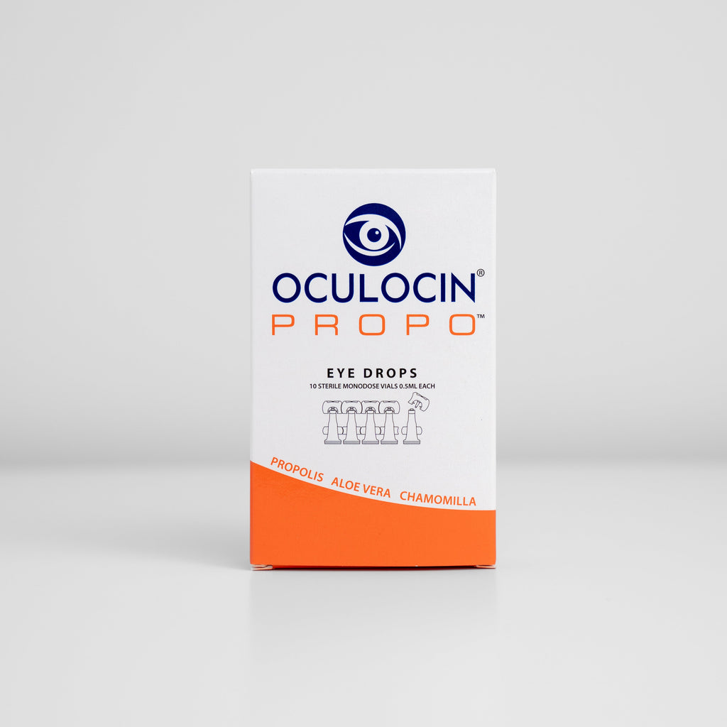 Oculocin Propo eye drops packaging on a white background