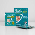 Packaged Ocusoft Allergy eyelid hygiene wipes