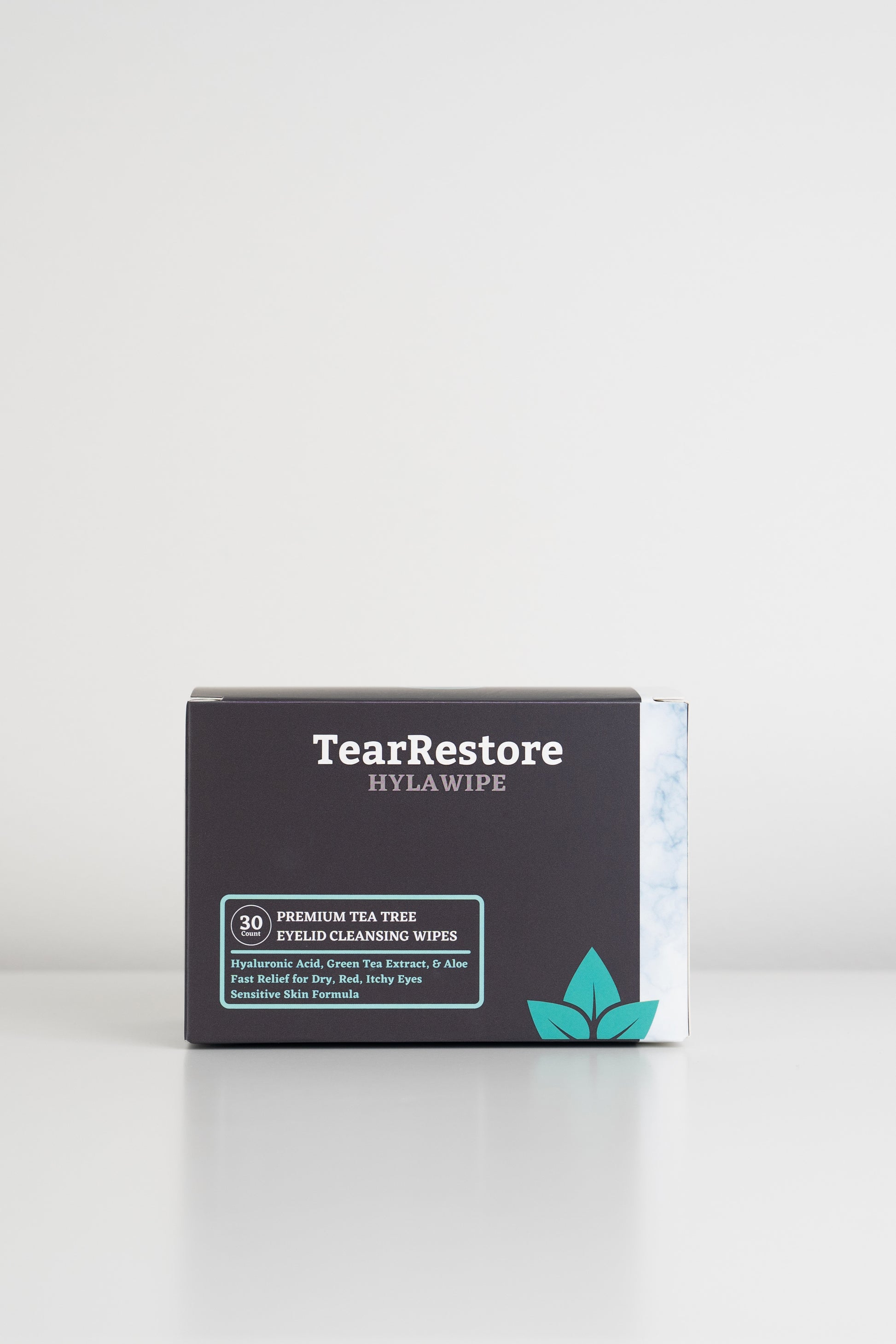 Box of TearRestore Hylawipe on a white background