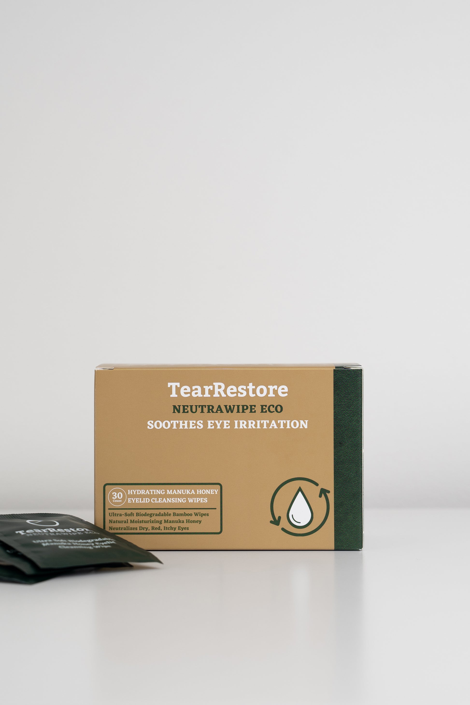 TearRestore NEUTRAWipe Eco packaging on a white background