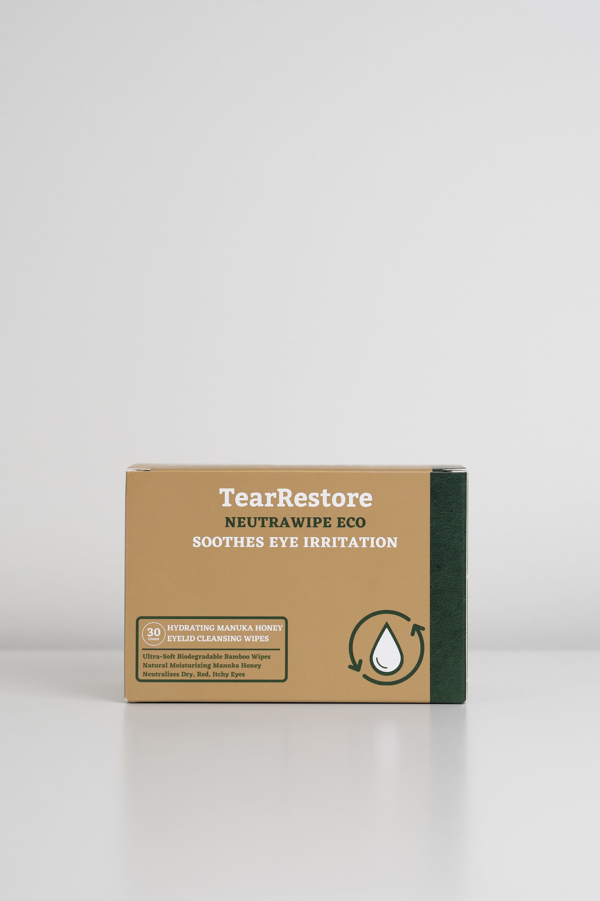 Box of TearRestore neutrawipe eco on a white background