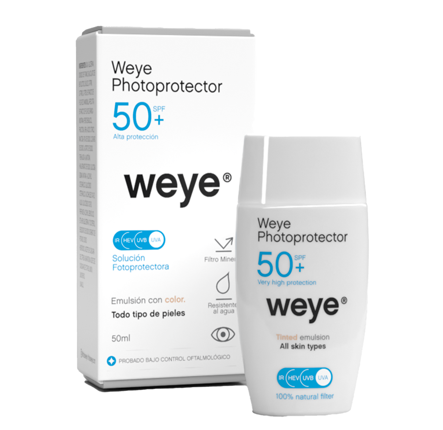 Weye photoprotector SPF 50+ suncreen. 
