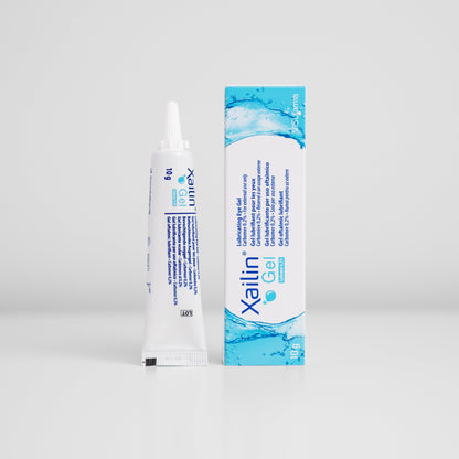 Xailin Eye Gel tube and box for dry eyes
