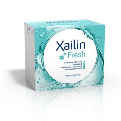 Xailin Fresh Eye Drop Vials for instant relief from dry, irritated eyes with a preservative-free formula for soothing hydration.