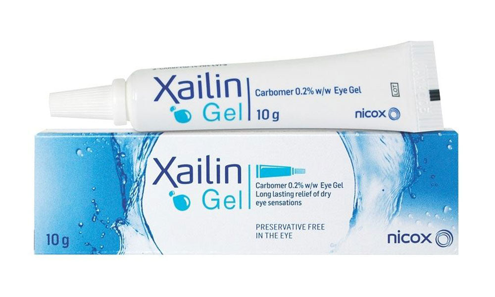Xailin Gel packaging with tube and box on a white background