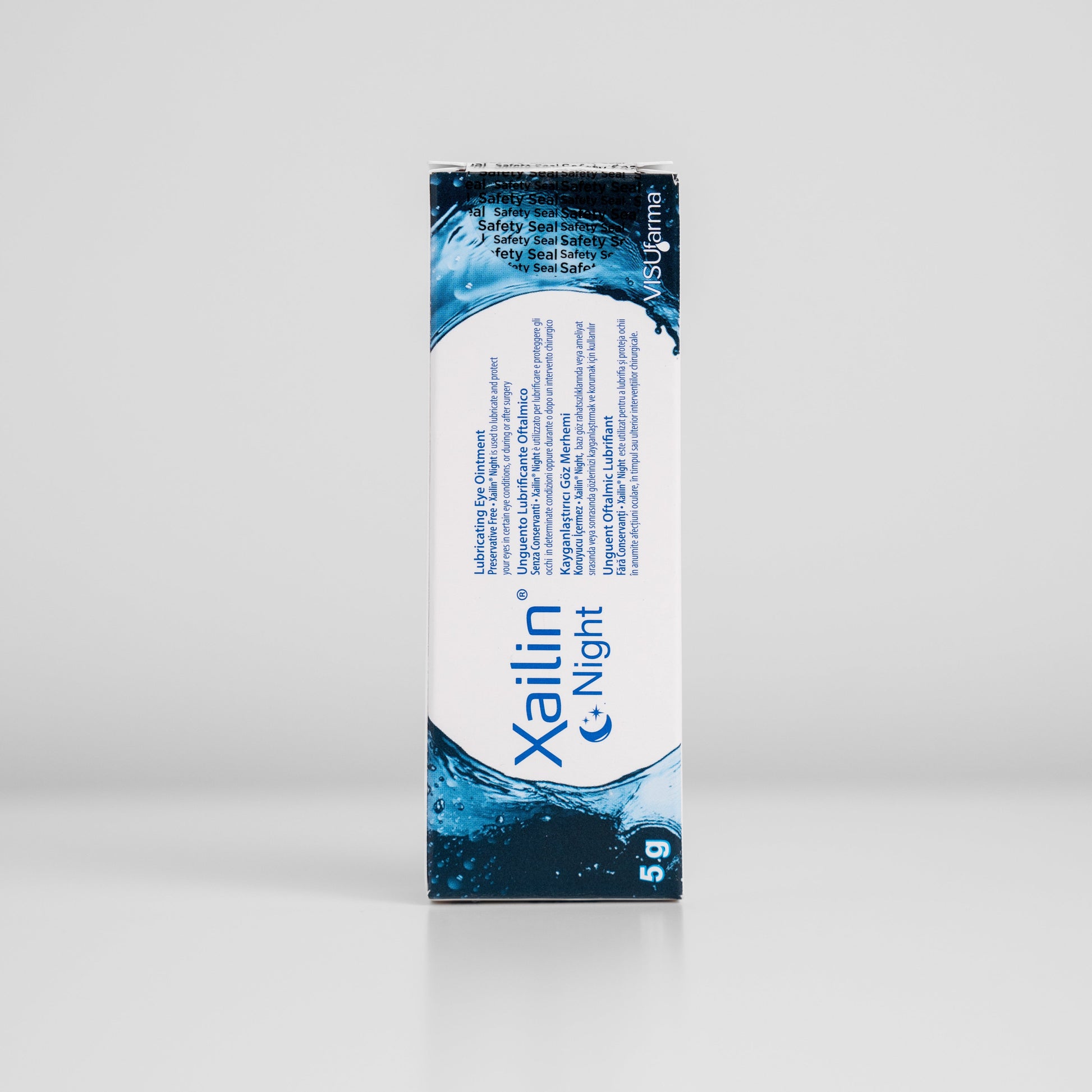 Xailin Eye Gel packaging for dry eye relief overnight