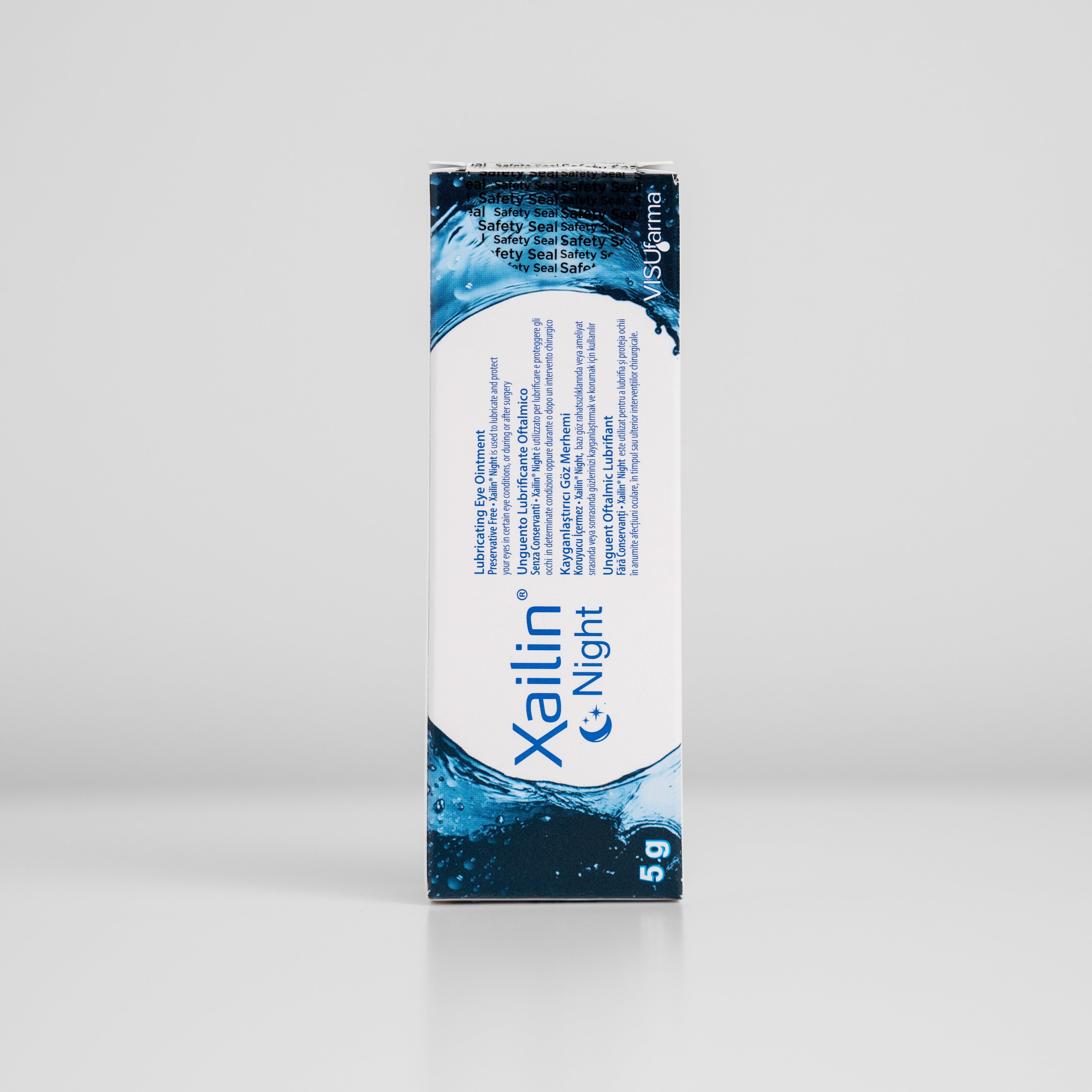 Xailin Eye Gel packaging for dry eye relief overnight