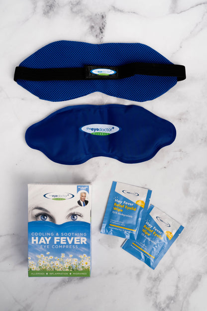 The Eye Doctor Cooling & Soothing Hay Fever Eye Compress for allergy relief.