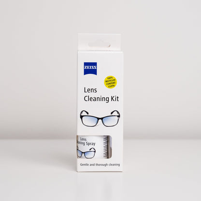 ZEISS lens cleaning kit packaging on a white background
